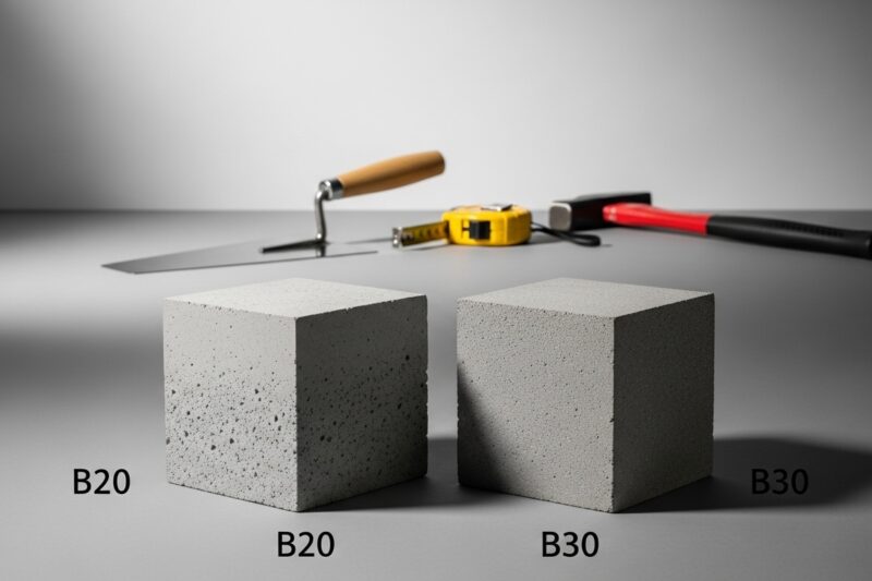 Czym różni się beton B20 od B30?